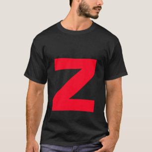 Initial Red Mit Monogramm Handgeschriebener Eigenn T-Shirt