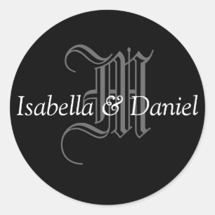 Initial Stickers Custom Wedding Monogramme