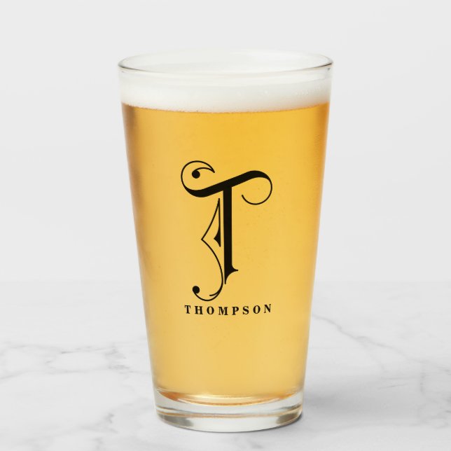 Initial T mit Nachname Glas (Vorne (Gefüllt))