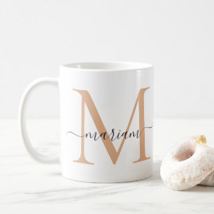 Initial und Name Personalisiert Kaffeetasse