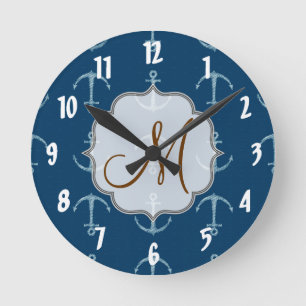 Initial Wall Clock Runde Wanduhr