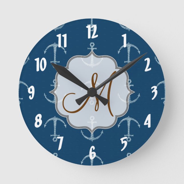Initial Wall Clock Runde Wanduhr (Vorderseite)