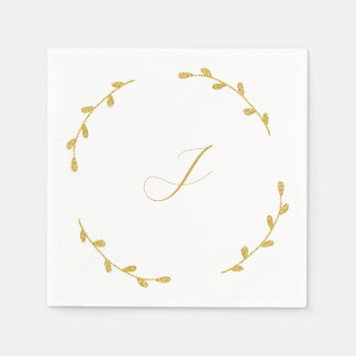 Initial Wedding Reception Napkins Serviette