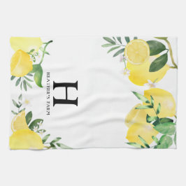Initialbrief Mit Monogramm Lemon Garden Geschirrtuch