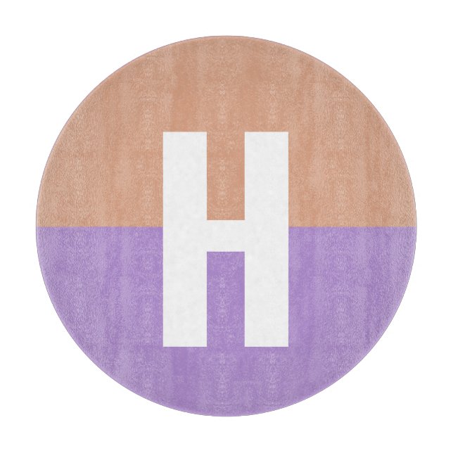 Initialbrief von elegantem Pastel-Colorblock Schneidebrett (Vorderseite)