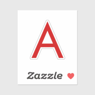 Initialbuchstabe des schlichten modernen weißen Mo Aufkleber