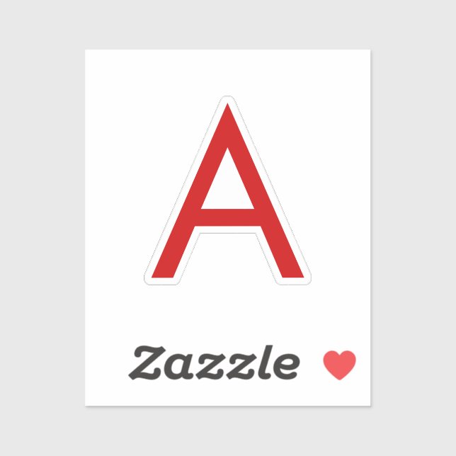 Initialbuchstabe des schlichten modernen weißen Mo Aufkleber (Blatt)