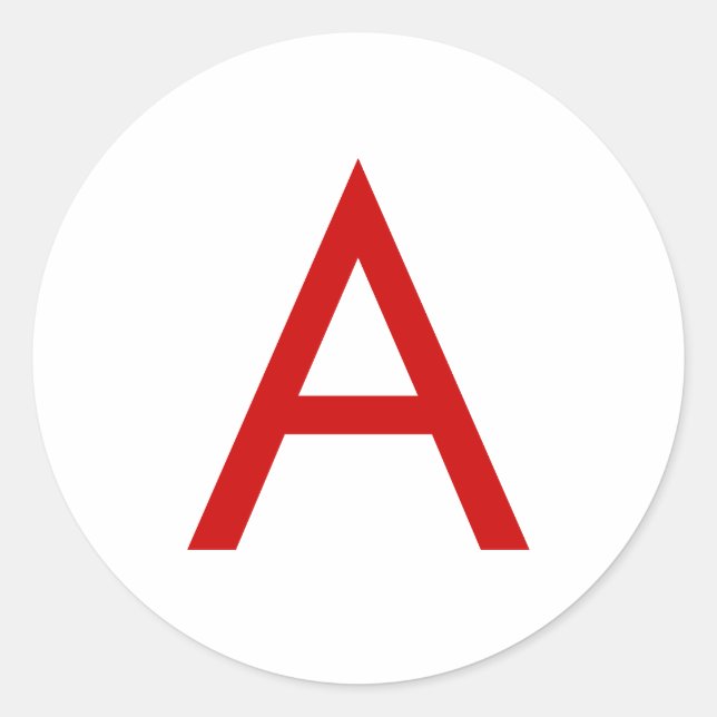 Initialbuchstabe des schlichten modernen weißen Mo Runder Aufkleber (Vorderseite)