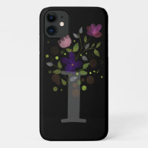 Initialbuchstabe I Plus Blumendesign