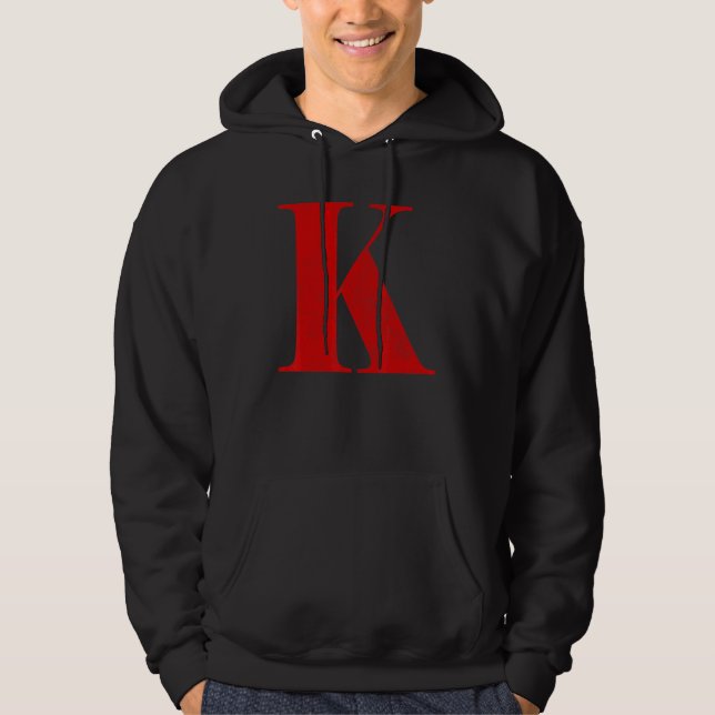 Initialbuchstabe K Anfangsbuchstaben K Hoodie (Vorderseite)