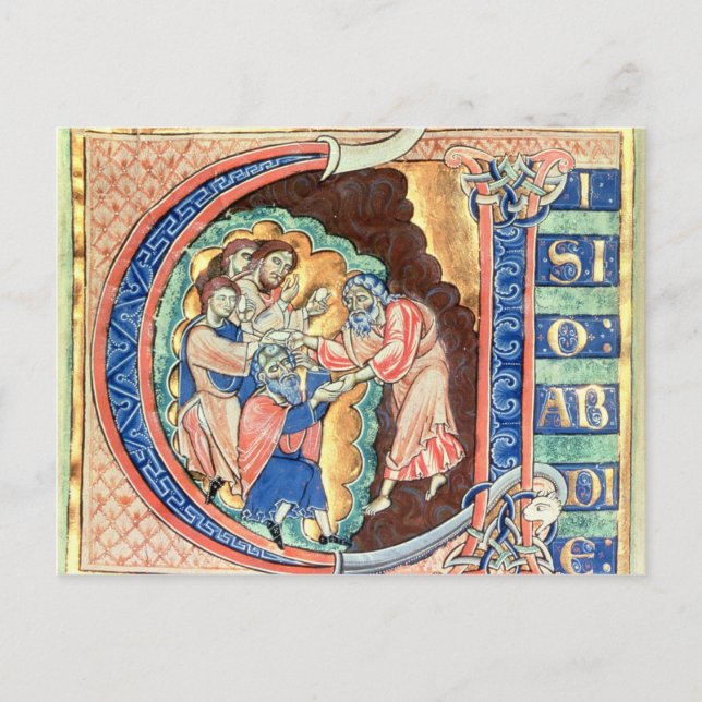 Initialbuchstabe 'V' Visio Abdie Postkarte (Vorderseite)