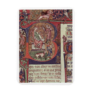 Initiale "B" Mms 9961-2 Historiated vom Peterb Magnet