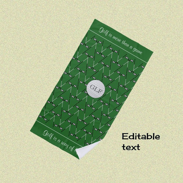 Initiale benutzerdefinierter Text gemustert grün Strandtuch (Von Creator hochgeladen)