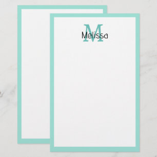 Initiale Bezeichnung des Monogrammes Seaglass Sea Briefpapier