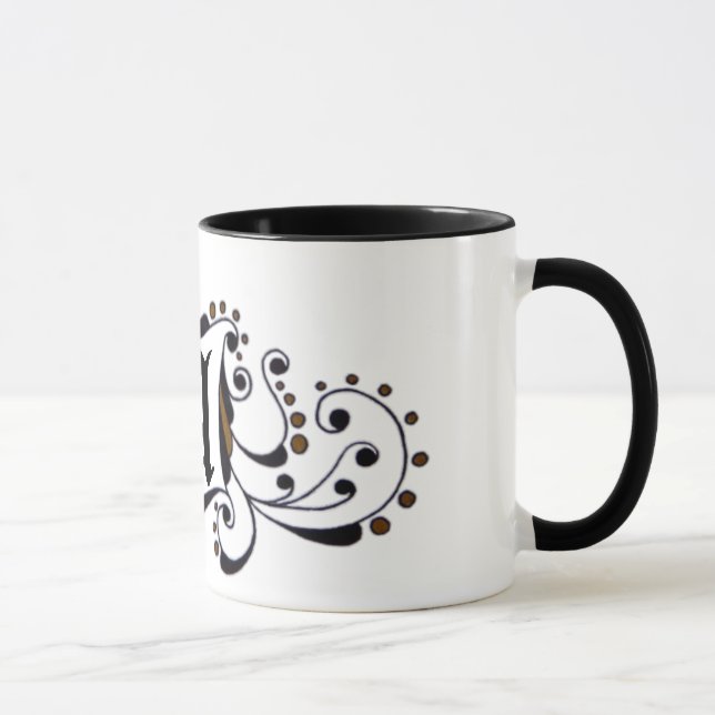 Initiale/Buchstabe des Monogramms "A" Tasse (Rechts)