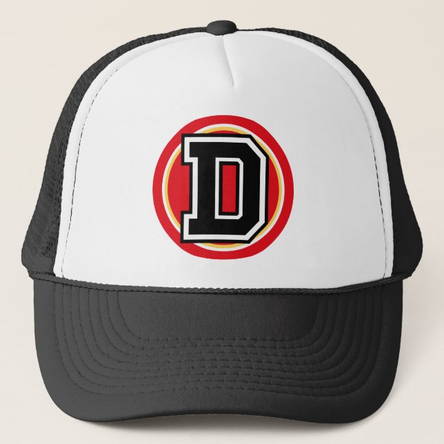 Initiale des Buchstaben "D" Truckerkappe (Vorderseite)