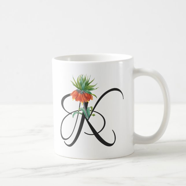 Initiale K, Vintage-Kaiserskrone-Kaffeetasse Kaffeetasse (Rechts)