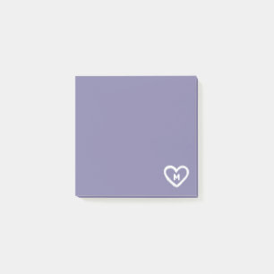 Initiale niedliche Lila Heart Monogramm Post-it Klebezettel