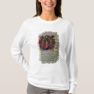 Initiale "O" Frau 2 fol.8 Historiated eine Feige T-Shirt
