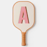 Initiale rosa und orangefarbene Retro-Typografie