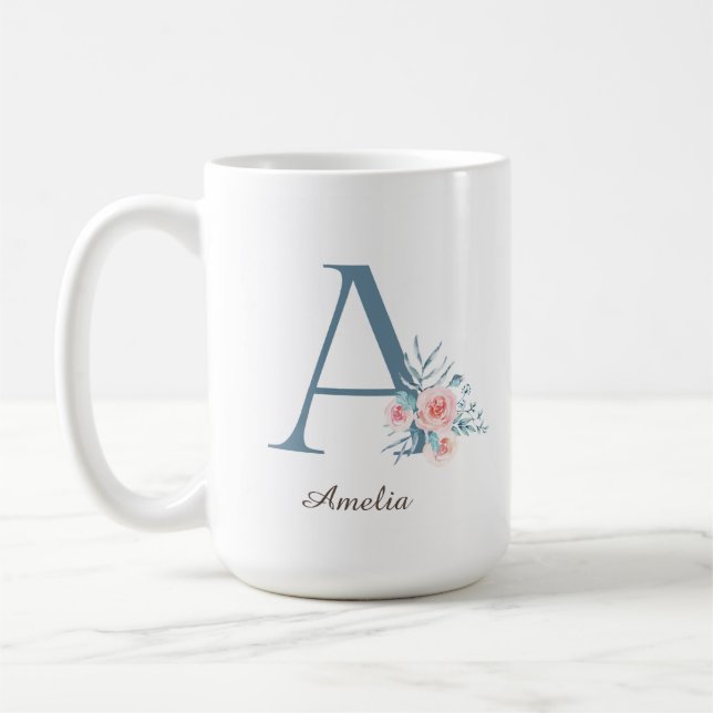 Initiale Tasse mit personalisiertem Namen mit Best (Links)