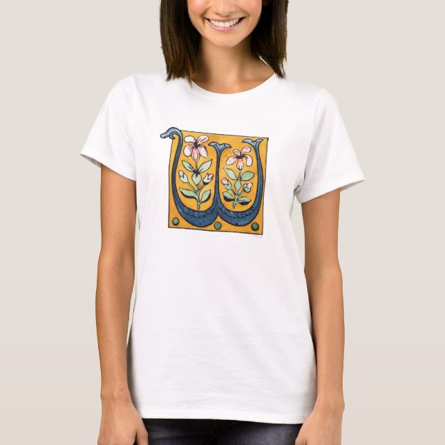 Initiale "W", 15. Jahrhundert T-Shirt (Vorderseite)