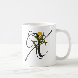 Initiale X, Xerochrysum bractea Kaffeetasse