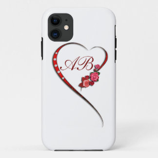 Initialed Hearts und Blume Case-Mate iPhone Hülle