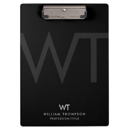 Initialen der beruflichen Black Business Monogram Klemmbrett