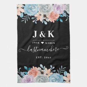 Initialen der Floral Monogram mit benutzerdefinier Geschirrtuch