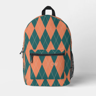 Initialen der gedruckten Monogramme der orangefarb Bedruckter Rucksack