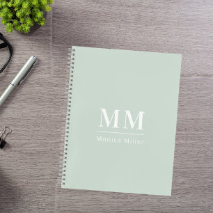 Initialen der gesäumten grünen Monogramm Notizbuch
