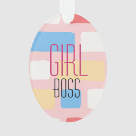 Initialen der Girl-Boss-Typografie Monogramm auf d Ornament