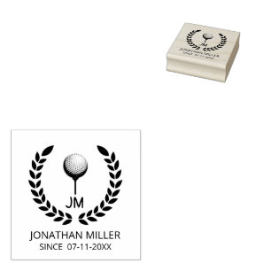 Initialen der personalisierten Golf Ball Monogram Gummistempel