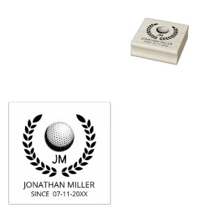 Initialen der personalisierten Golf Ball Monogram Gummistempel