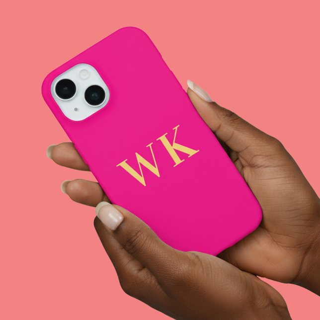 Initialen der rosafarbenen Monogramme Case-Mate iPhone Hülle (Von Creator hochgeladen)