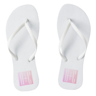 Initialen des Paares Subtile Pink Gradation Flip Flops