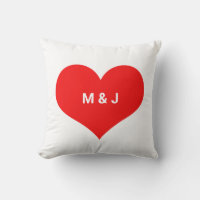 Initialen des roten Herzens Monogram Custom Valent
