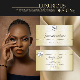 Initialen für das Logo "Pastel Cream Golden Sparkl Visitenkarte