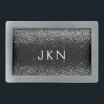Initialen für die Mädchenbezeichnung in der Schwar Rechteckige Gürtelschnalle<br><div class="desc">Schwarz und Silber Sparkle Glitzer Monogram Name Gürtelschnalle. Das macht den perfekten Abschluss,  süß 16 16.,  18.,  21.,  30.,  40.,  50.,  60.,  70.,  80.,  90.,  100. Geburtstag,  Hochzeit,  Brautparty,  Jubiläum,  Babydusche oder Junggeselinnen-Abschied Geschenk für jemanden,  der Luxus und Chic Stil Lieben glänze.</div>
