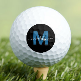 Initialen für moderne Blue Monogram-Namen Personal Golfball