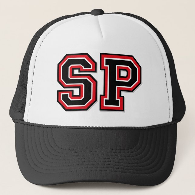 Initialen für Monogramm "SP" Truckerkappe (Vorderseite)