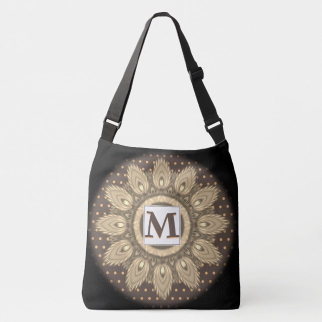 Initialen große Körper Tote Tasche psychedelisch (Vorderseite)