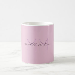 Initialen mit Monogramm moderner Handschriftenname Kaffeetasse