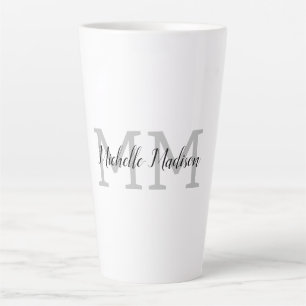 Initialen mit Monogramm moderner Handschriftenname Milchtasse