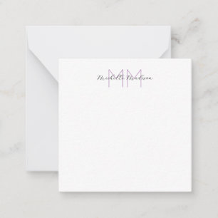 Initialen mit Monogramm moderner Handschriftenname Mitteilungskarte