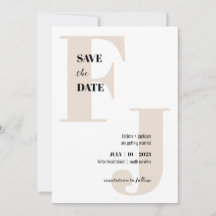 Initialen ・ Modernes Monogramm Save the Date ・ Kla