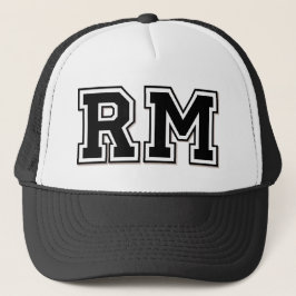 Initialen "RM" Monogramm Truckerkappe