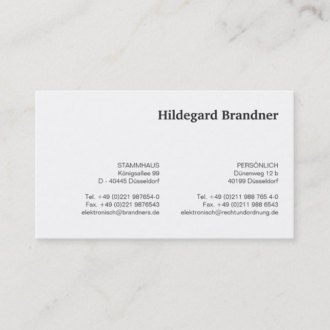 Initialen und dunkelrot visitenkarte (Vorderseite)