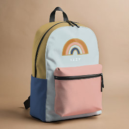 Initialen Vintager Rainbow-Personalisierter Name Bedruckter Rucksack